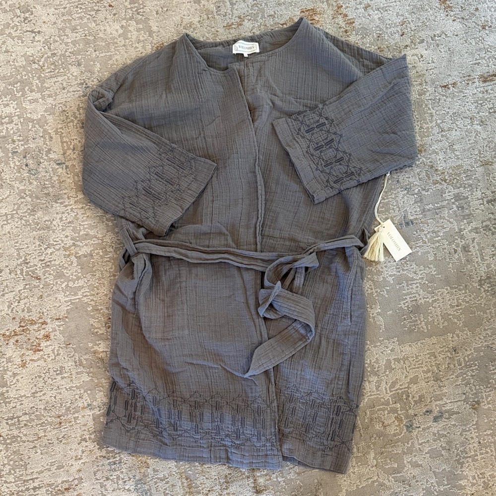 Cotton embroidered Kimono Robe